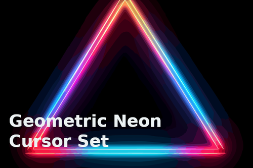 Geometric Neon Cursor Set