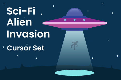 Sci-Fi Alien Invasion Cursor Set