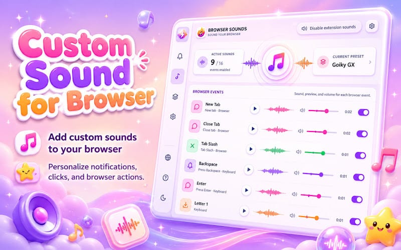 Custom Sound for Browser screenshot